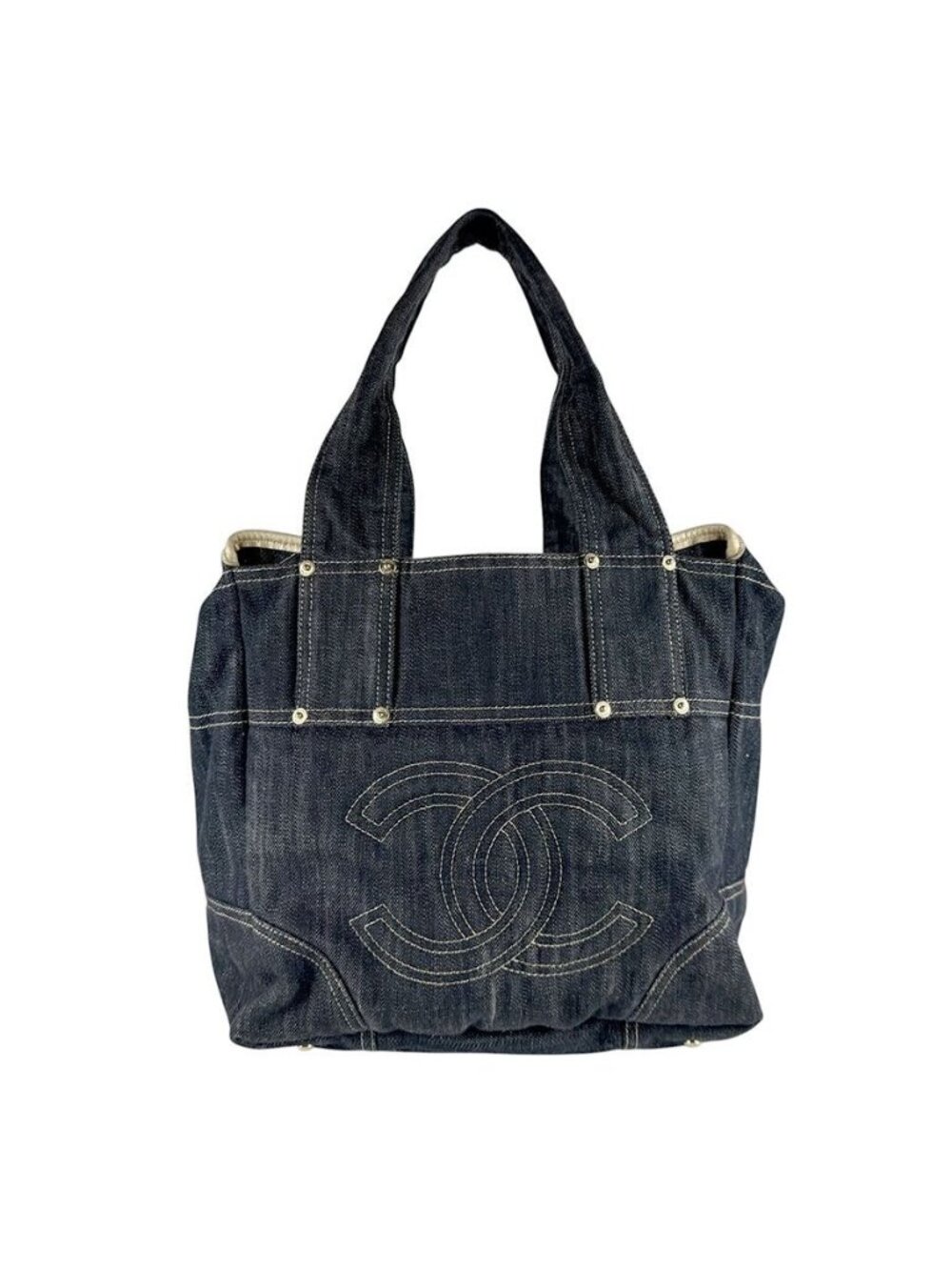 Chanel Tote Sparkle Ring Denim